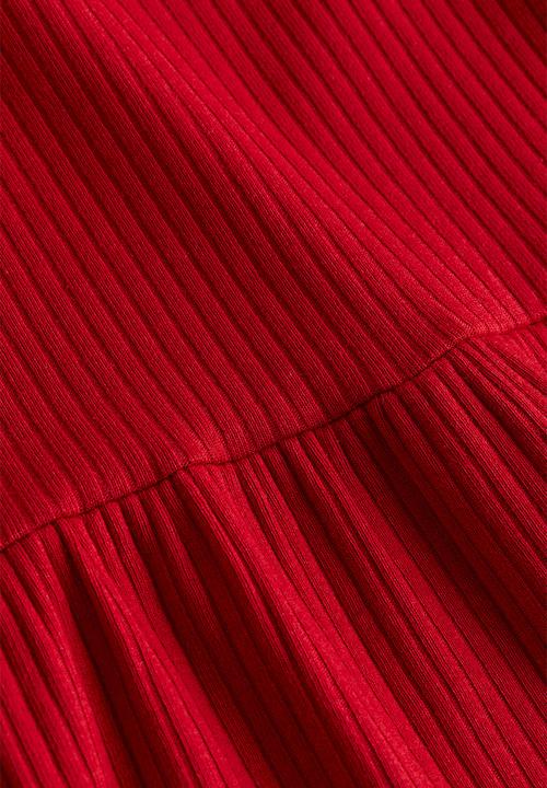 H&M - Ribbed jersey dress - red