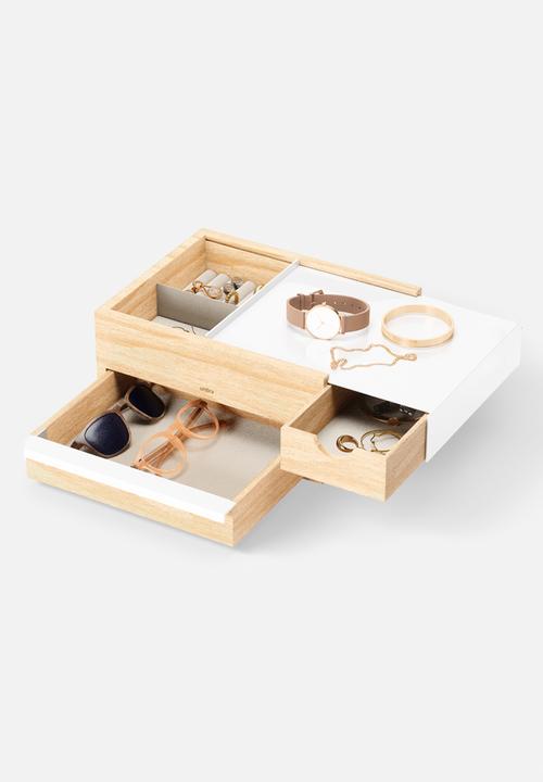 Umbra - Stowit jewellery box - white & natural