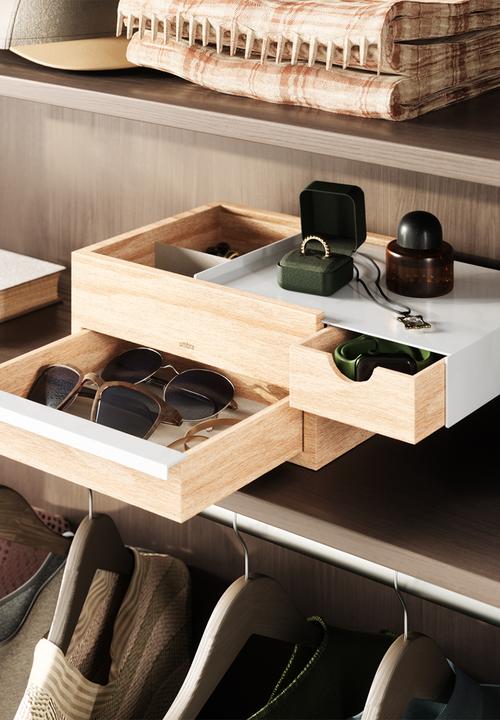 Umbra - Stowit jewellery box - white & natural