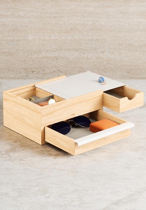 Umbra - Stowit jewellery box - white & natural