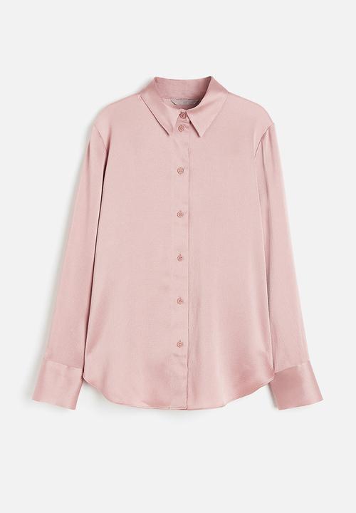 H&M - Pointed-collar shirt - powder pink