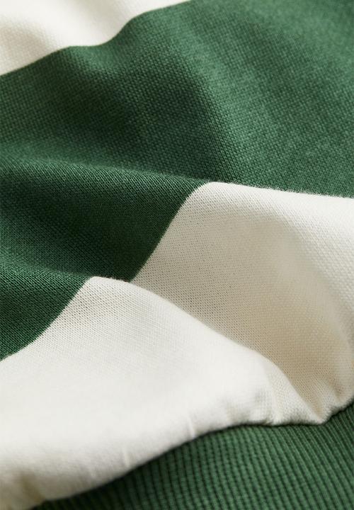 H&M - Printed sweatshirt - green & white 