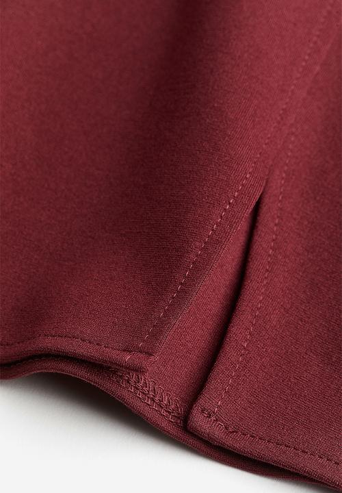H&M - Jersey mini skirt - dark red