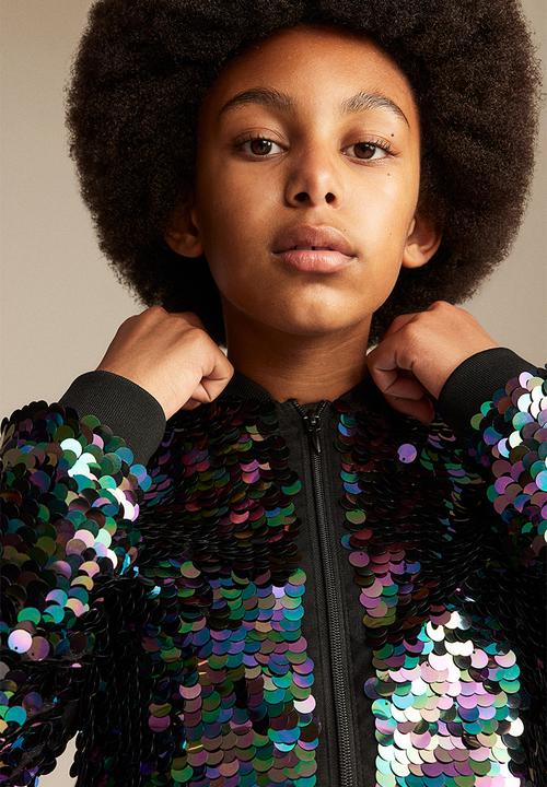 H&M - Sequined jacket - black & sequins