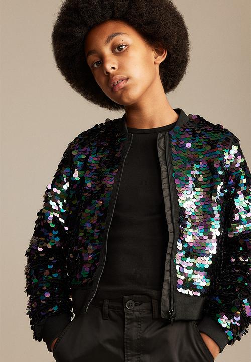 H&M - Sequined jacket - black & sequins