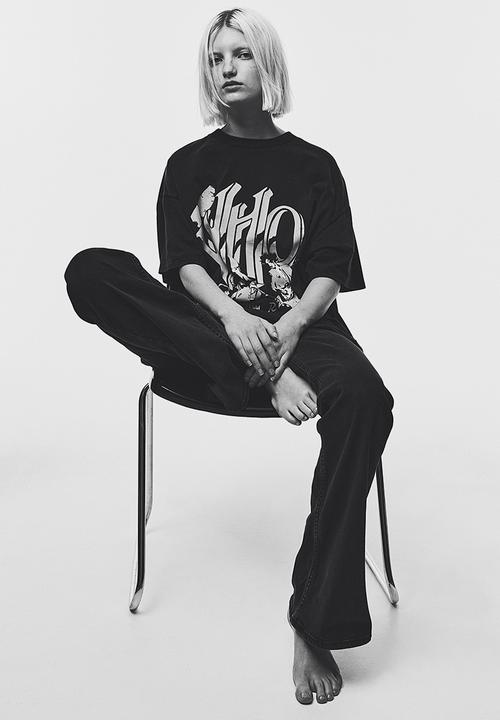 H&M - Oversized printed t-shirt - black/the who