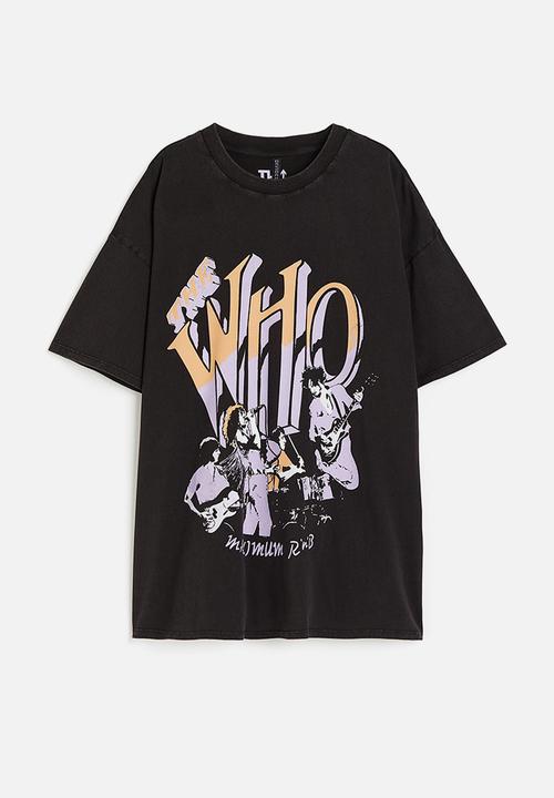H&M - Oversized printed t-shirt - black/the who