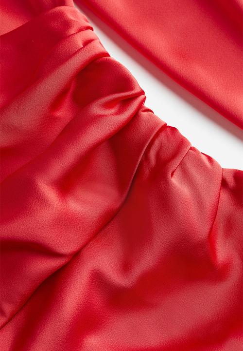 H&M - Draped wrap dress - red
