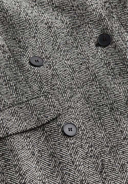 H&M - Twill blazer dress - light grey & black