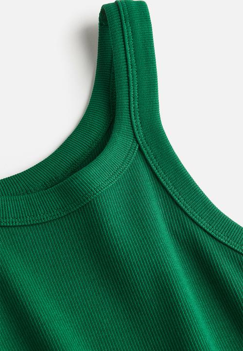 H&M - Ribbed vest top - green