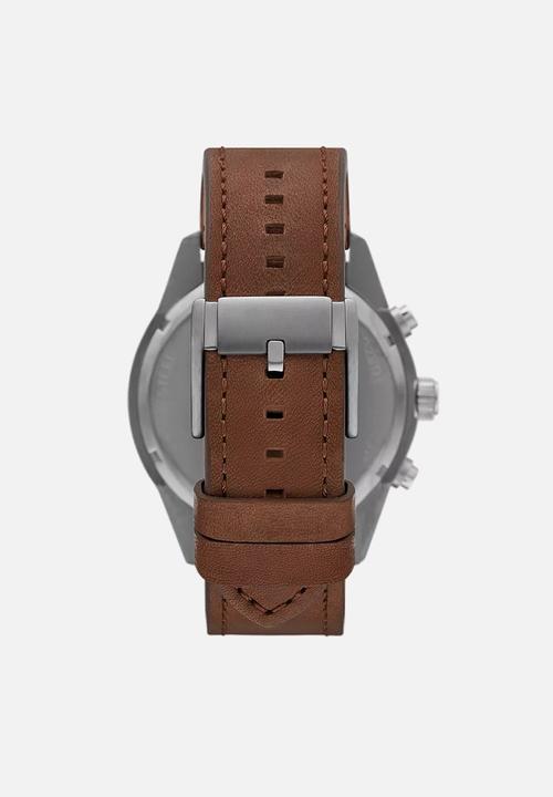 Fossil - Brox multifunction watch - silver & brown