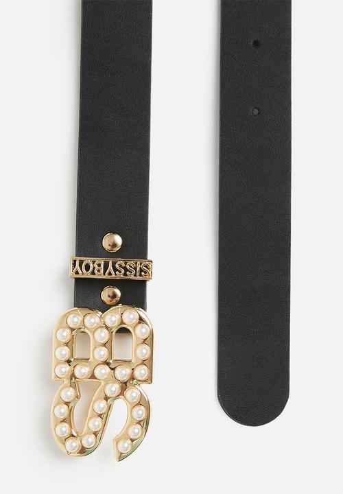 SISSY BOY - Pearl sb belt - black