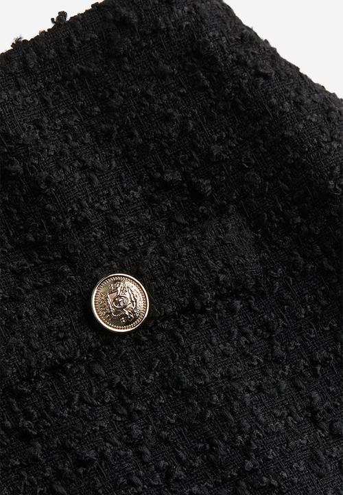 H&M - Bouclé mini skirt - black