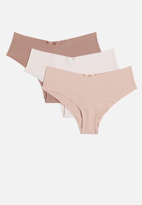 H&M - 3-pack invisible hipster briefs - powder pink/light pink