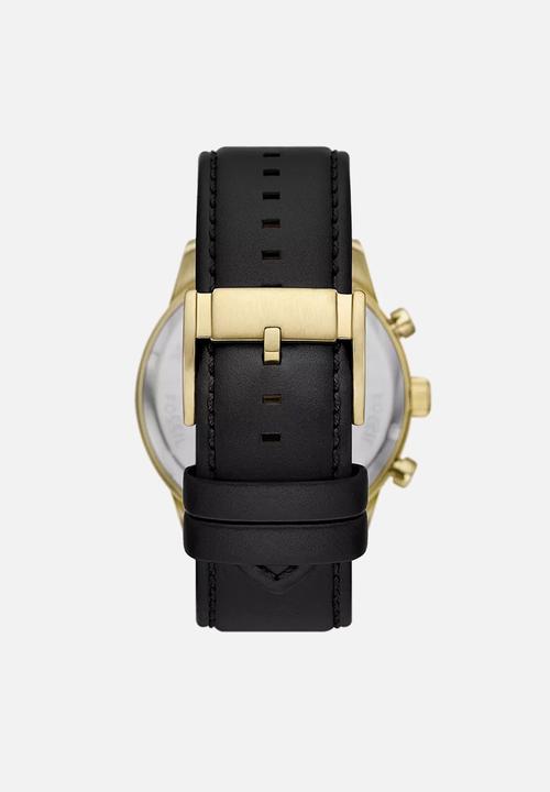Fossil - Flynn chronograph watch - gold & black