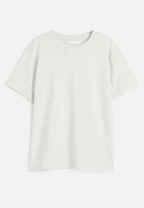 H&M - Cotton t-shirt - light grey marl