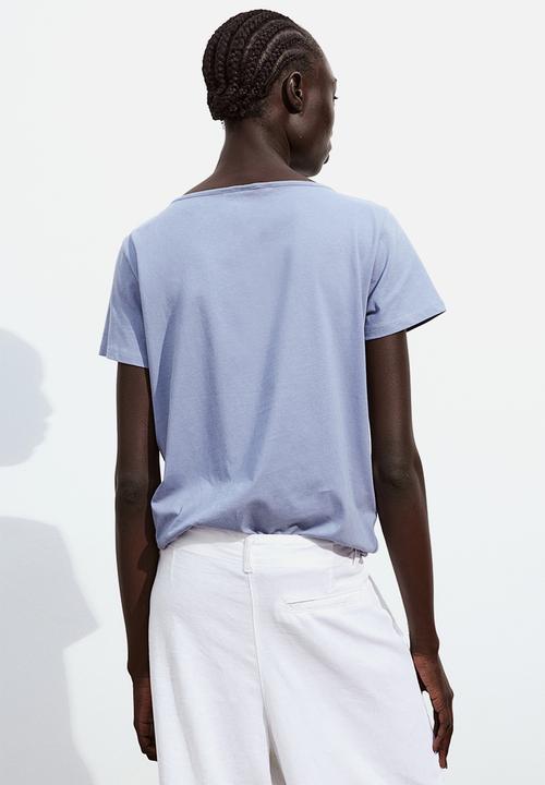 H&M - Cotton t-shirt - dusty blue
