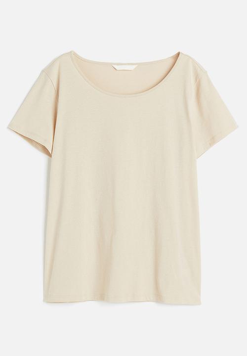 H&M - Cotton t-shirt - light beige