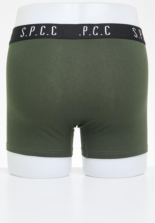 S.P.C.C - Emperador Signature Boxer Brief Underwear - Black/Dark Moss