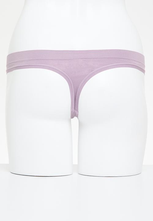 KANGOL - 3 pack seamless thongs - lavender haze/silver/chai mocca