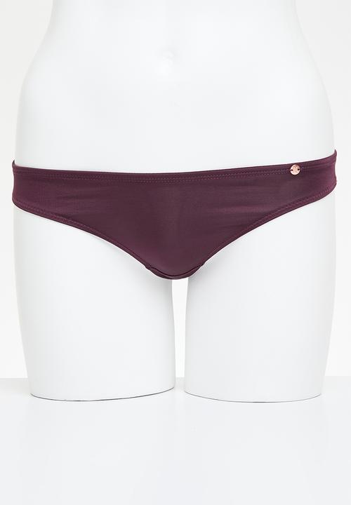 KANGOL - 3 pack thongs - stone navy/chai mocca/grape