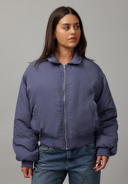 Factorie - Issy Crop Utility Bomber-Stormy