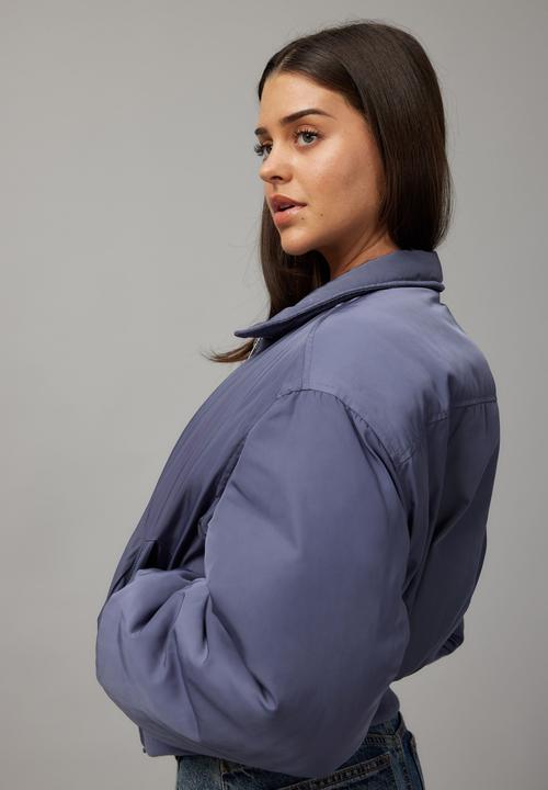 Factorie - Issy Crop Utility Bomber-Stormy