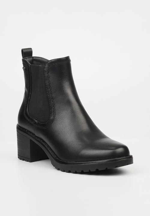 Butterfly Feet - Noxer 1 block heel chelsea boot - black