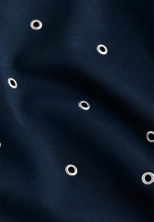 H&M - Eyelet-detail sweatshirt - navy blue
