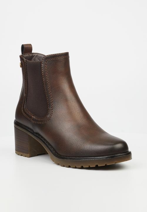 Butterfly Feet - Noxer 1 block heel chelsea boot - chocolate