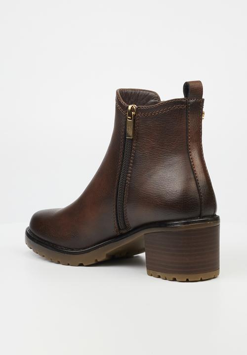 Butterfly Feet - Noxer 1 block heel chelsea boot - chocolate