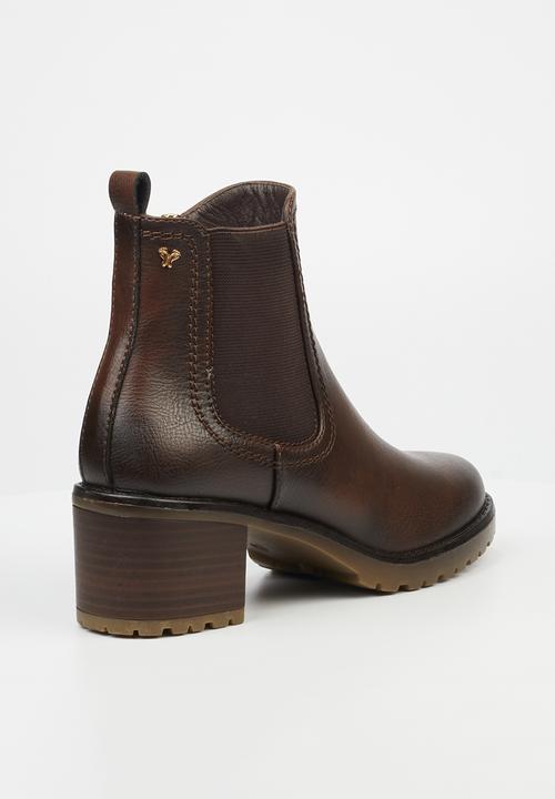 Butterfly Feet - Noxer 1 block heel chelsea boot - chocolate