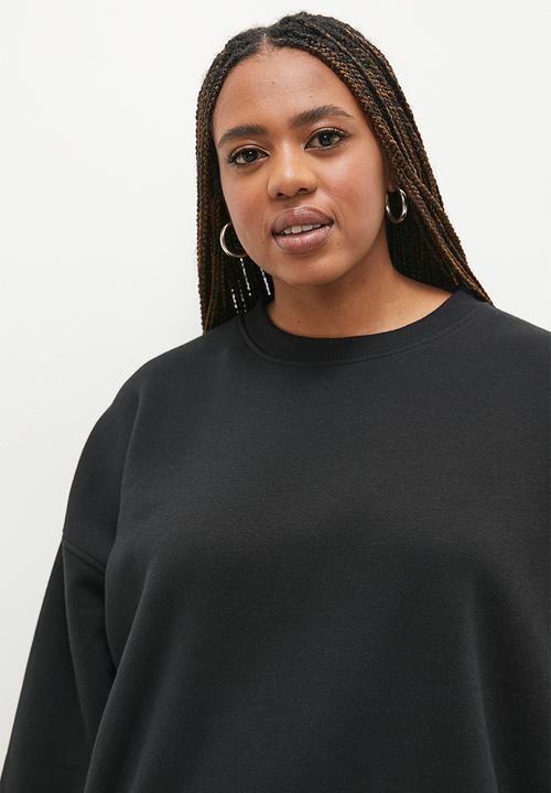 Cotton On - Plus Classic Crew Sweatshirt - Black