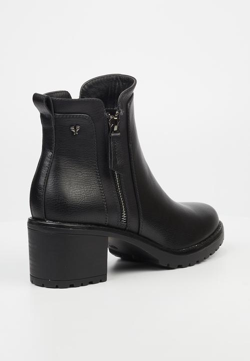 Butterfly Feet - Noxer 2 block heel boot - black