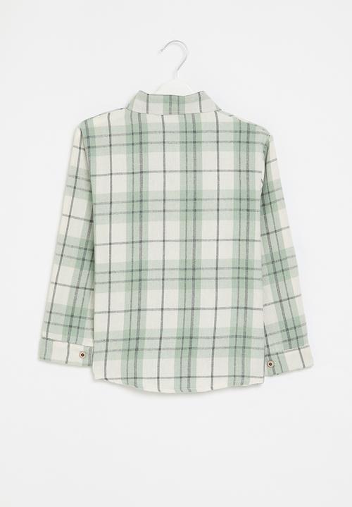Pop Candy - Plaid shirt - green