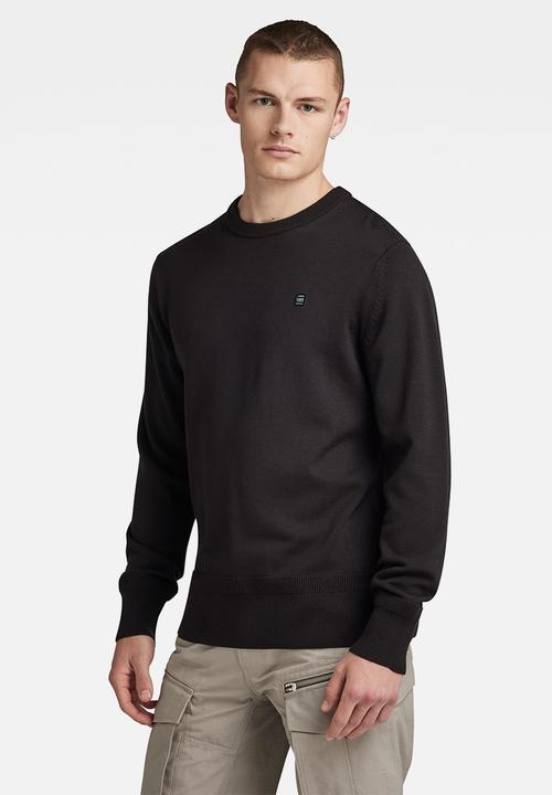 G-STAR - Premium core r knit Washable merino knit - dk black