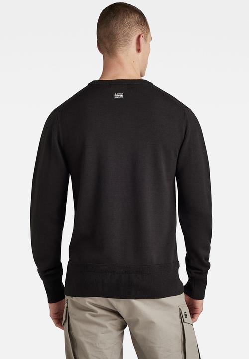 G-STAR - Premium core r knit Washable merino knit - dk black