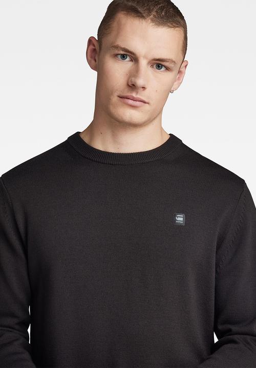 G-STAR - Premium core r knit Washable merino knit - dk black