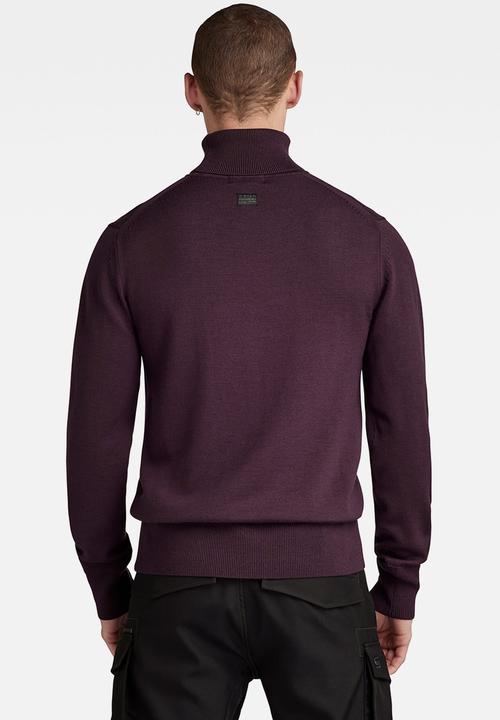 G-STAR - Premium core turtle knit Washable merino knit - lt maze