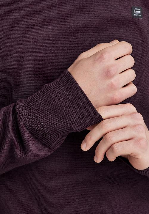 G-STAR - Premium core turtle knit Washable merino knit - lt maze