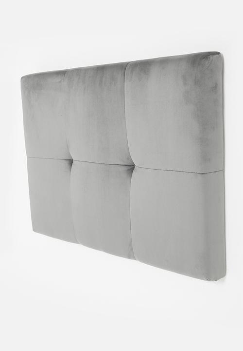 Sixth Floor - Helsinki Surface button headboard - grey velvet