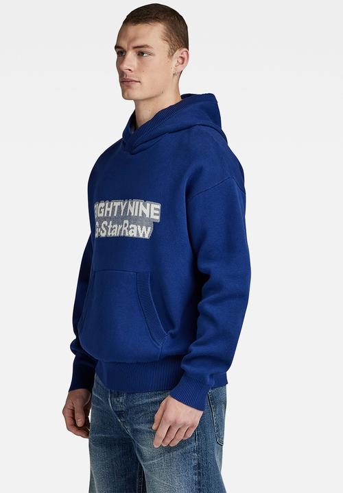 G-STAR - Graphic hdd loose knit Eyebird knit o - ballpen blue