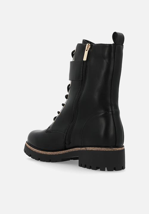SISSY BOY - Janie lace-up boot - black