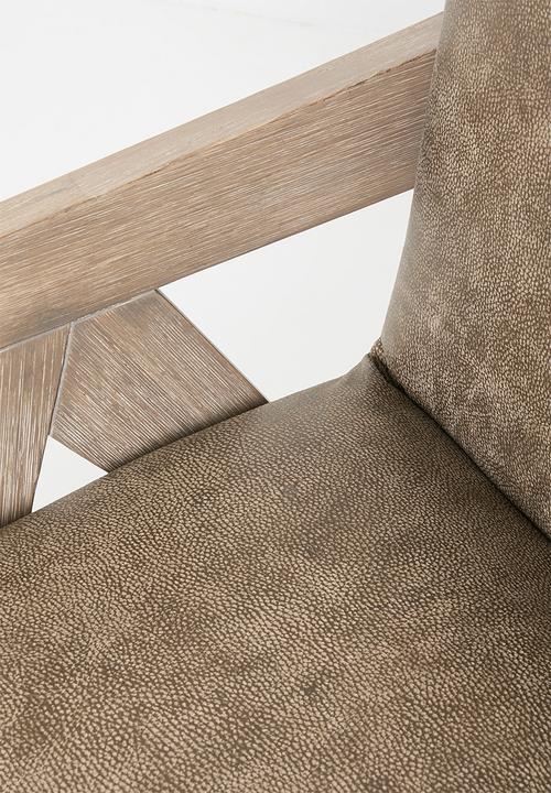 Sixth Floor - Corby genuine leather armchair - stone