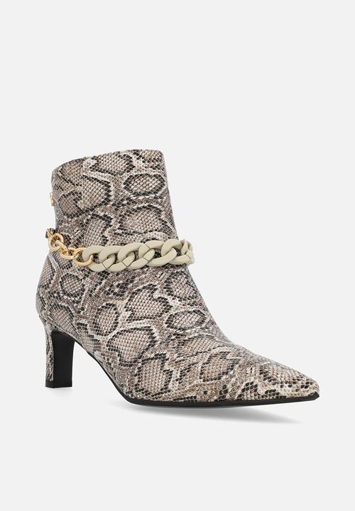 SISSY BOY - Dolly kitten heel ankle boot - snake