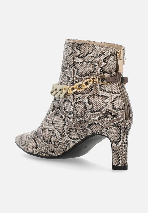 SISSY BOY - Dolly kitten heel ankle boot - snake