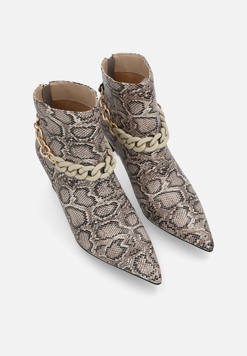 SISSY BOY - Dolly kitten heel ankle boot - snake