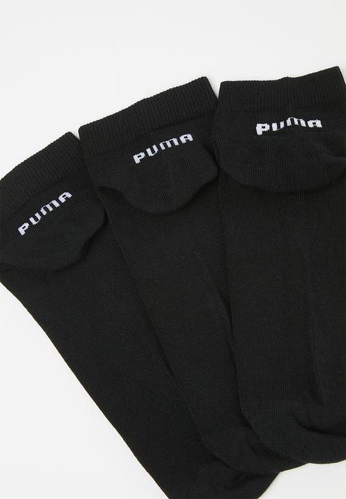 PUMA - Mens 3 Pack Low cut socks - Black