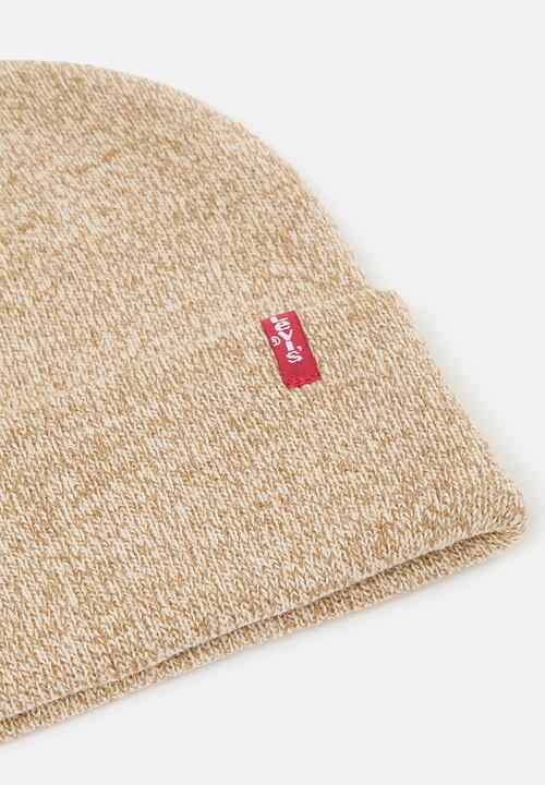 Levi’s® - Slouchy Red Tab Beanie - Oatmeal