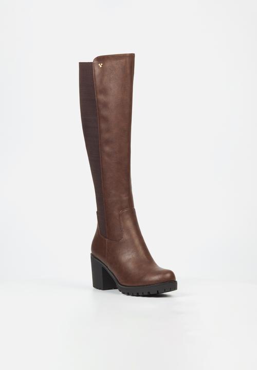 Butterfly Feet - Noel 2 block heel boot - chocolate